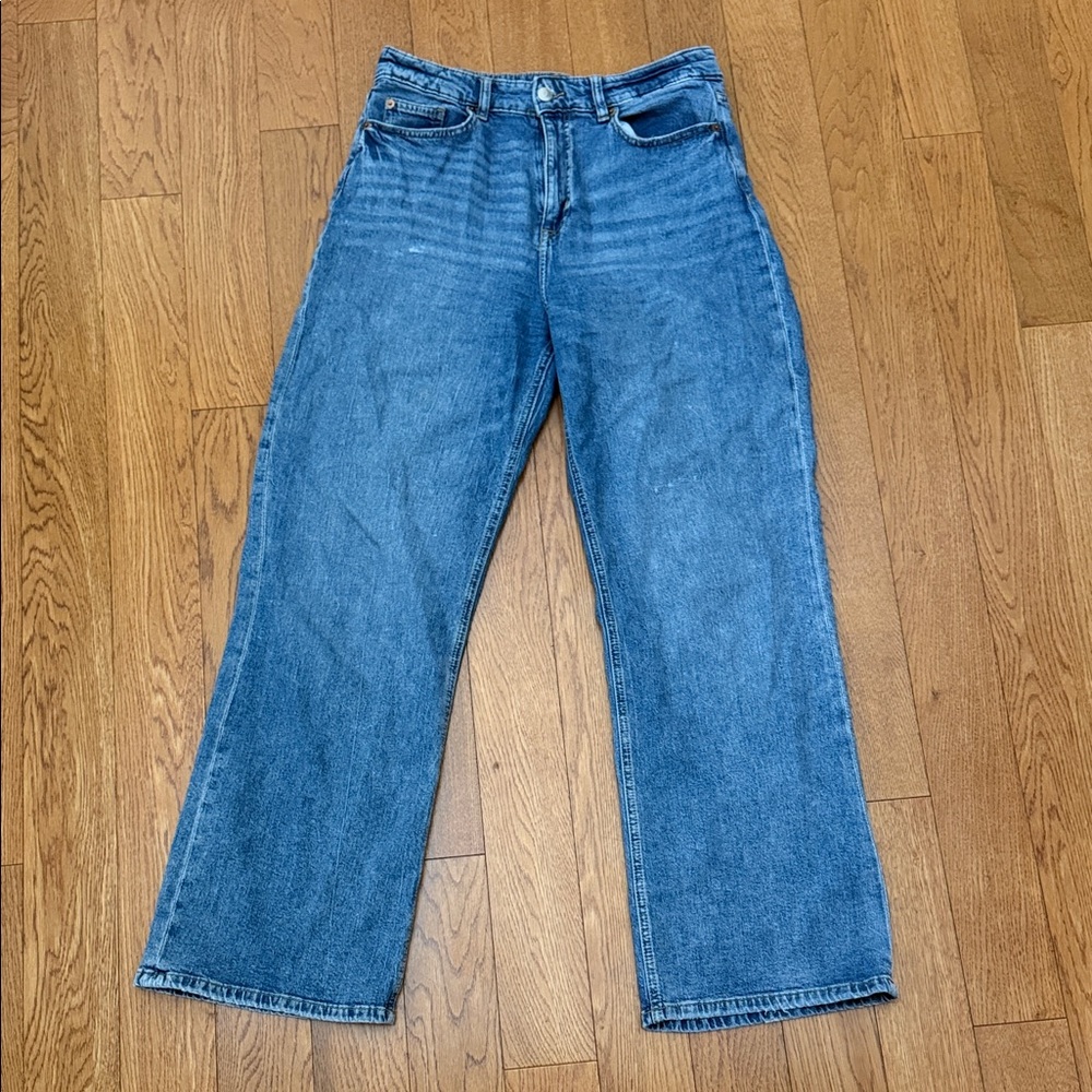H&M Women's Straight Leg Blue Jeans